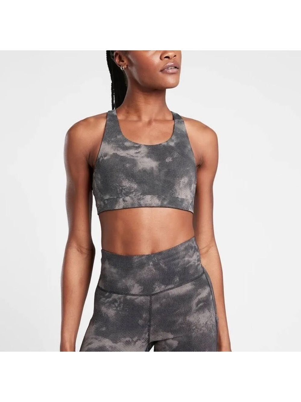 Athleta Camo Advance Printed Sports Workout Gym Bra 38DD